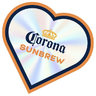 Corona Sunbrew heart sticker